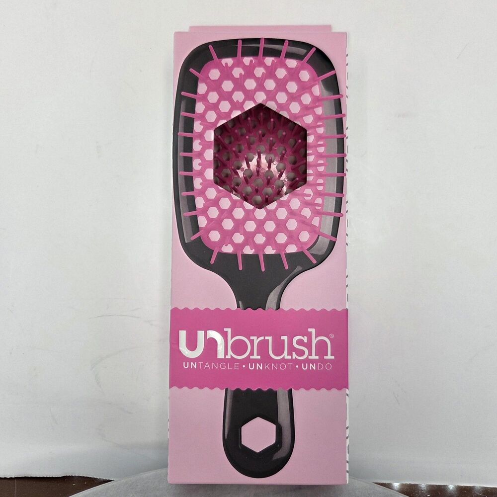 UNbrush Detangling Hair Brush Pink Cherry Blossom Anti Static DuoFlex Wet Dry